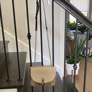 Rebecca Minkoff Cream and Brown Crossbody Bag